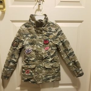 EUC Girls S(5/6) C.Place Embellished Camo Jacket